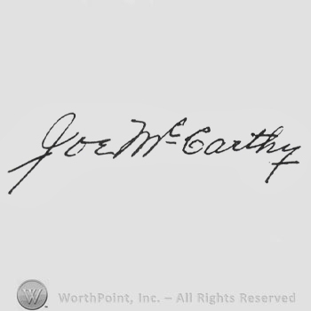 Signature: Joe McCarthy.