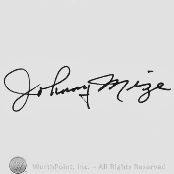 Signature: Johnny Mize.