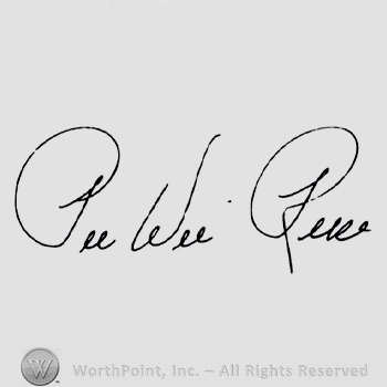 Signature: Pee Wee Reese.
