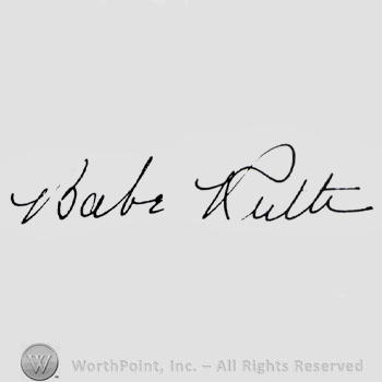 Signature: Babe Ruth.