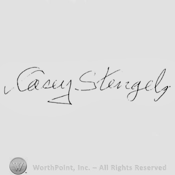 Signature: Casey Stengel.