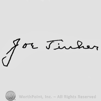 Signature: Joe Tinker.