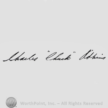 Signature: Charles ''Chuck'' Adkins.