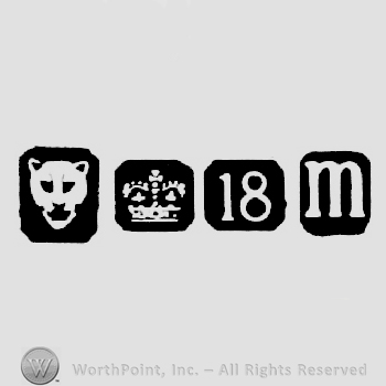 Leopard's Head and Crown +18 and  date-letter m