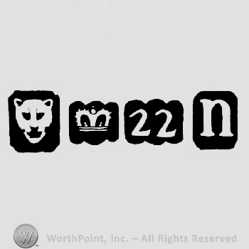 Leopard's Head and Crown +22 and  date-letter n