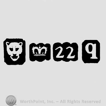 Leopard's Head and Crown +22 and  date-letter q
