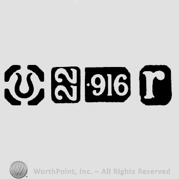 Import Mark and Carat Mark 22-916 and date-letter r