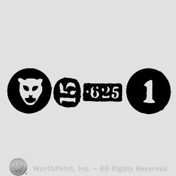 Leopard Head and Carat Mark 15-625 and date-letter l