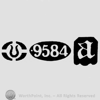 Import Mark and Britannia Standard Mark 9584 and date-letter a