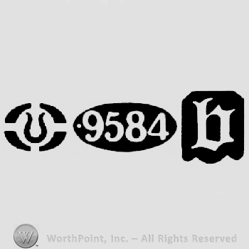 Import Mark and Britannia Standard Mark 9584 and date-letter b