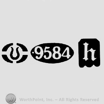 Import Mark and Britannia Standard Mark 9584 and date-letter h