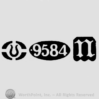 Import Mark and Britannia Standard Mark 9584 and date-letter n