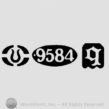 Import Mark and Britannia Standard Mark 9584 and date-letter q