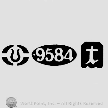 Import Mark and Britannia Standard Mark 9584 and date-letter t