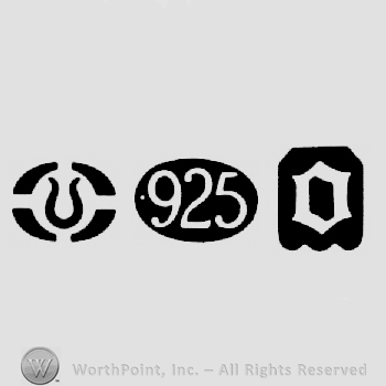 Import Mark and Sterling Standard Mark 925 and date-letter o