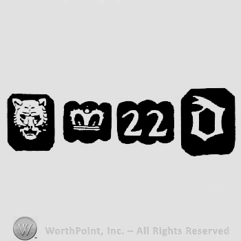Leopard's Head and Carat Mark Crown +22 and date-letter d