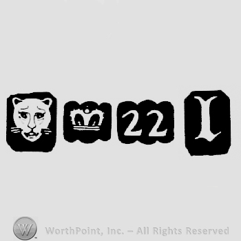Leopard's Head and Carat Mark Crown +22 and date-letter l