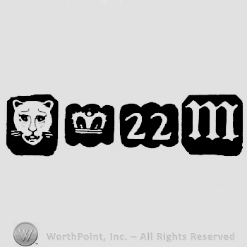 Leopard's Head and Carat Mark Crown +22 and date-letter m