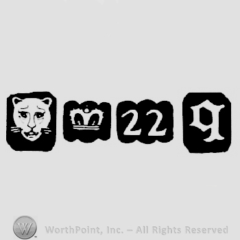 Leopard's Head and Carat Mark Crown +22 and date-letter q