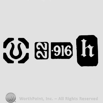 Import Mark and Carat Mark 22-916 and date-letter h