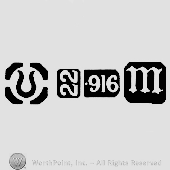 Import Mark and Carat Mark 22-916 and date-letter m