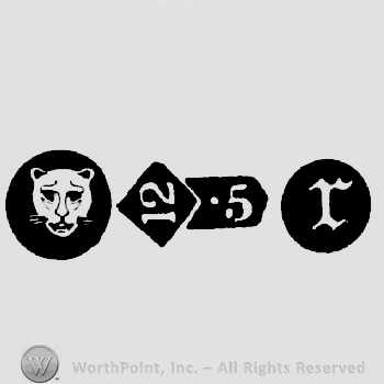 Leopard's Head and Carat Mark 12-5 and date-letter r