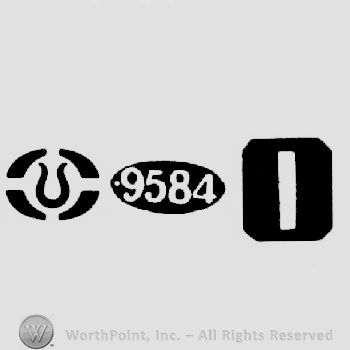 Import Mark and Britannia Standard Mark 9584 and date-letter I