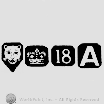 Leopard's Head and Carat Mark Crown +18 and date-letter A