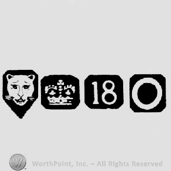Leopard's Head and Carat Mark Crown +18 and date-letter O