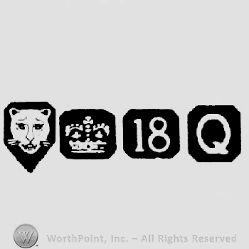 Leopard's Head and Carat Mark Crown +18 and date-letter Q