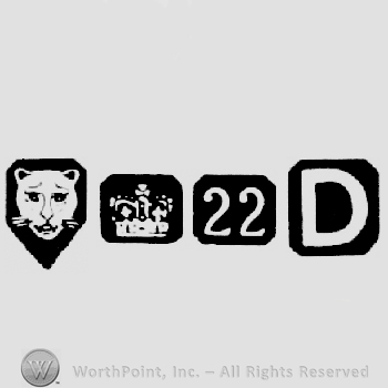 Leopard's Head and Carat Mark Crown +22 and date-letter D