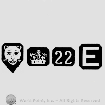 Leopard's Head and Carat Mark Crown +22 and date-letter E