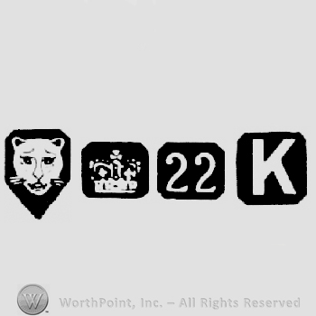 Leopard's Head and Carat Mark Crown +22 and date-letter K