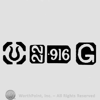 Import Mark and Carat Mark 22-916 and date-letter G