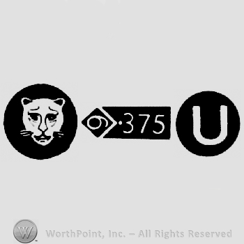 Leopard's Head and Carat Mark 9-375 and date-letter U