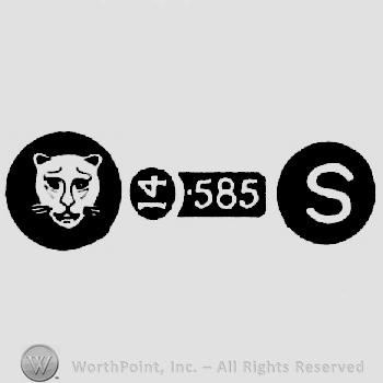 Leopard's Head and Carat Mark 14-585 and date-letter S