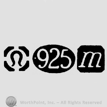 Import Mark and Sterling Standard Mark 925 and date-letter m