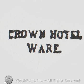 the phrase CROWN HOTEL WARE in uppercase letters