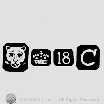 Leopard's Head and Carat Mark Crown +18 and date-letter c