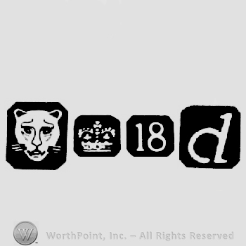 Leopard's Head and Carat Mark Crown +18 and date-letter d