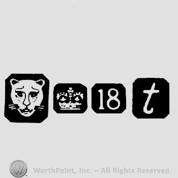 Leopard's Head and Carat Mark Crown +18 and date-letter t