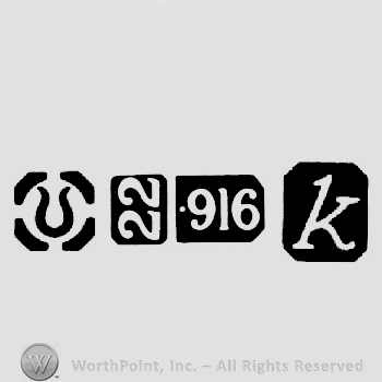 Import Mark and Carat Mark 22-916 and date-letter k