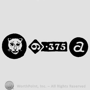 Leopard's Head and Carat Mark 9-375 and date-letter a
