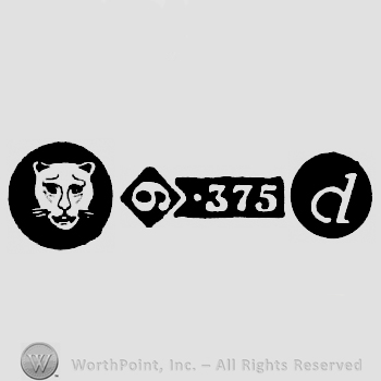 Leopard's Head and Carat Mark 9-375 and date-letter d