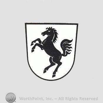 Heraldry: shield, horse.