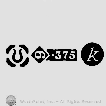 Import Mark and Carat Mark 9-375 and date-letter k
