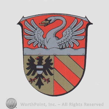 Heraldry: shield, swan, eagle.