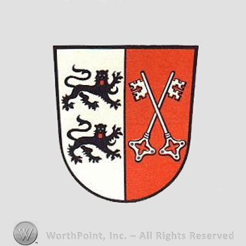 Heraldry: shield, lions, keys