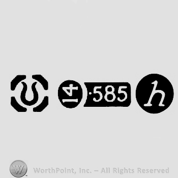 Import Mark and Carat Mark 14-585 and date-letter h