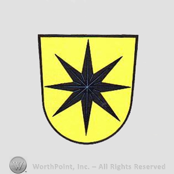 Heraldry: shield, star.